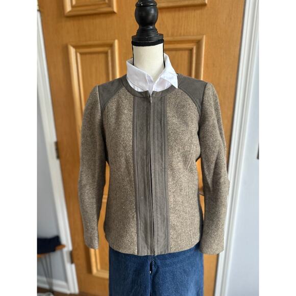 Pendleton Women’s Wool Zip Jacket Blazer Gray Coat Small Classic Workwear - Picture 4 of 9